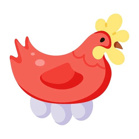 Premium Vector Hen Laying On Eggs Colorful Icon Of Hen Nest