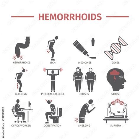 Hemorrhoids Icon Infographics Vector Signs For Web Graphics Stock Vektorgrafik Adobe Stock