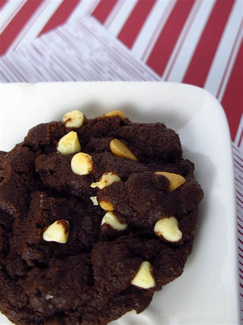 dark chocolate cookies with white chocolate chips