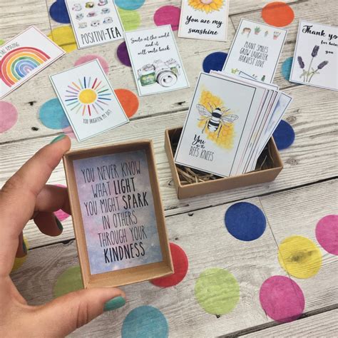 Inspirational Positive Message Cards Box Set Of 16 Positivity Etsy