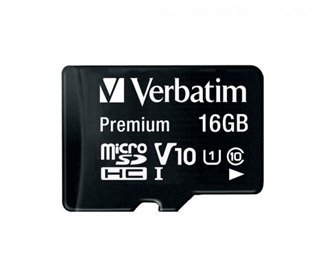 Verbatim 44082 Premium U1 Microsdhc Card 16gb Adapter