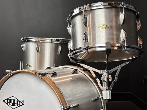 Asba 201316 Metal Series Drum Set Brushed Stainless Reverb