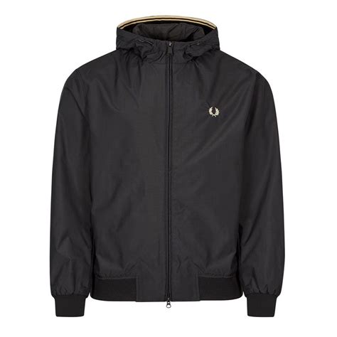 Fred Perry Hooded Brentham Jacket Black Aphrodite1994