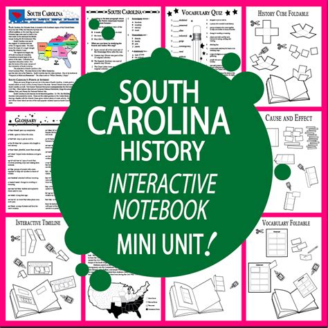 South Carolina History State Study Interactive Mini Unit Audio