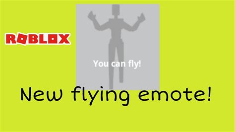 New Flying Emote Roblox Youtube