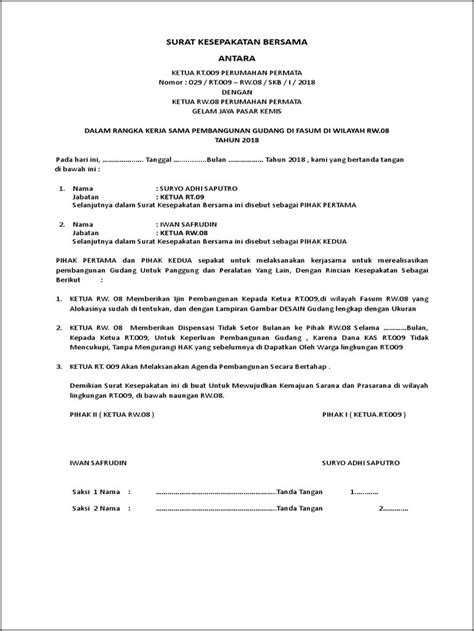 Contoh Surat Perjanjian Dan Pernyataan Untuk Pegawai Vrogue Co