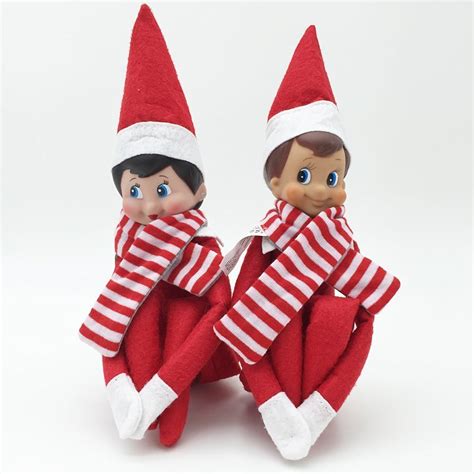 Christmas Elf On The Shelf Plush Dolls Xmas Boy And Girl Figure Child