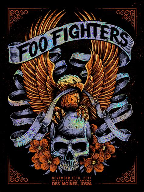 Inside The Rock Poster Frame Blog Foo Fighters Des Moine Print Be