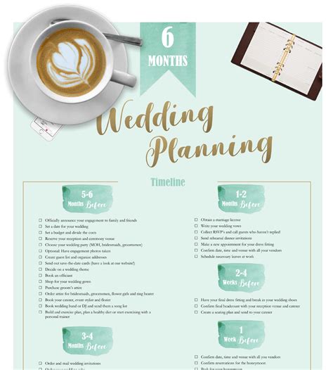 Wedding Timeline Checklist 6 Months 12 And 6 Month Wedding Planning Checklist