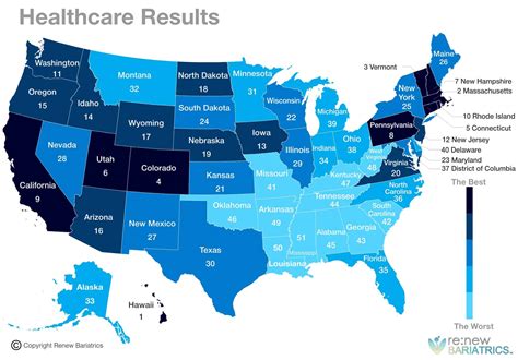 Best And Worst States For Healthcare In 2018 Ranking Report Healthcare