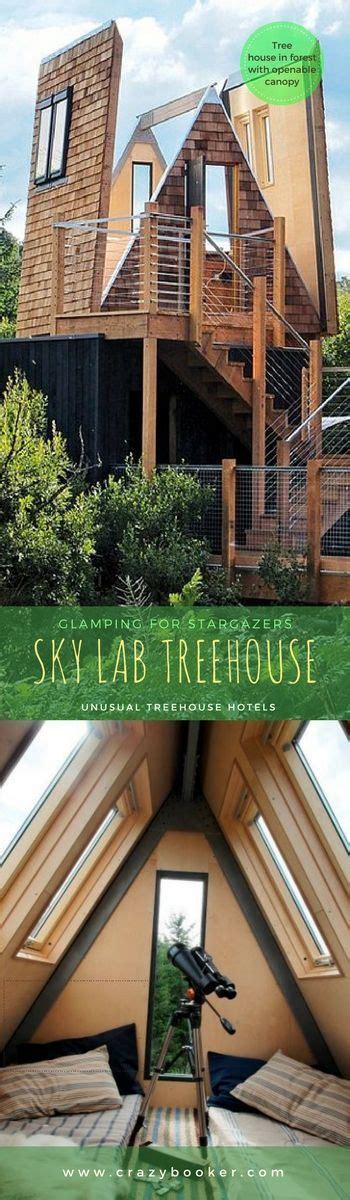 Sky Lodge Treehouse With Foldable Roof Unique Overnight Stay Under