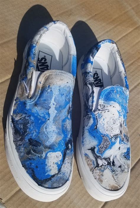 Hydro Dipping White Vans Custom Sneakers Diy Custom Shoes Diy