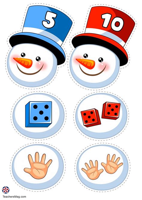 Snowman Number Matching Free Printable