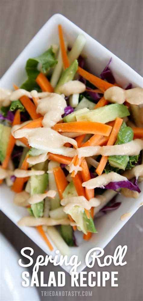 How to make spring rolls? Spring Roll Salad | Recipe in 2020 | Yummy salad recipes, Delicious vegetables, Raw food recipes