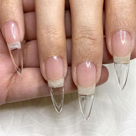 Getting a nice manicure is the best. clear nails | Clear gel nails, Clear nails, Builder gel nails