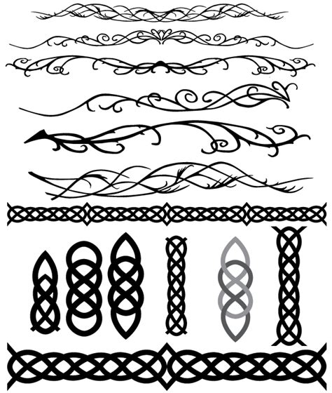 Celtic And Elvish Decoration Flourish Vectors Elvish Tattoo Elven