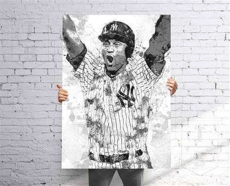 Derek Jeter Poster New York Yankees Print Canvas Banner Baseball