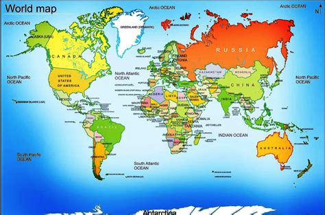 Detailed Map Of The World On Maps