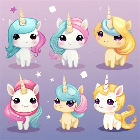 Premium Vector Cute Unicorns