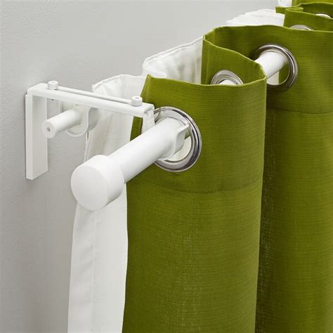 The finials are sold separately. RÄCKA / HUGAD Double curtain rod combination - white - IKEA