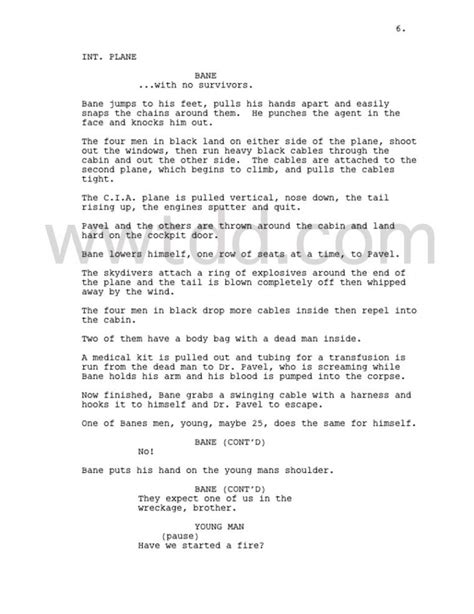 The Dark Knight Rises Prologue Script Pages Reveal Banes Dialogue