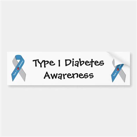 Type 1 Diabetes Awareness Bumper Sticker Zazzle