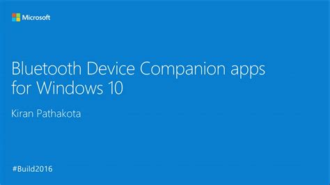Bluetooth Device Companion Apps For Windows 10 Build
