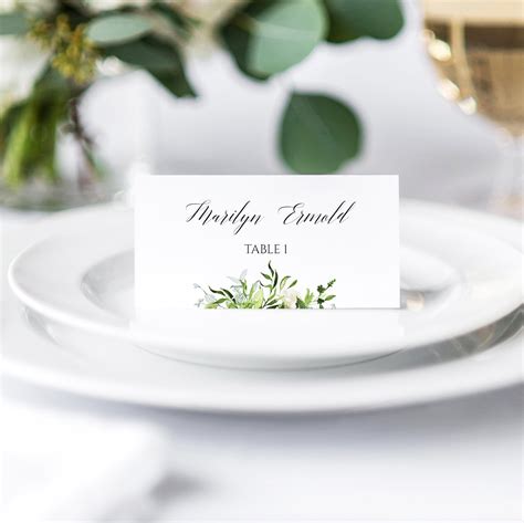 Wedding Guest Card Printable Name Card Digital Template Etsy
