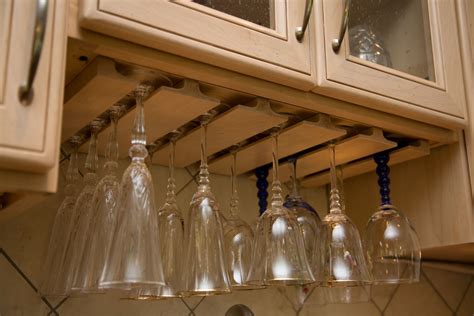 Wine Glass Holder This Holder Fits Under Any 12″ Deep Wall Cabinet And Is Finished To Match Your