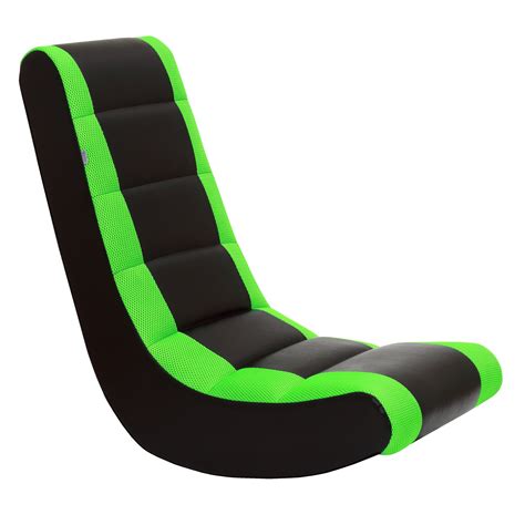 The Chair Furniture Classic Video Rocker Gaming Chair Blackneon Green