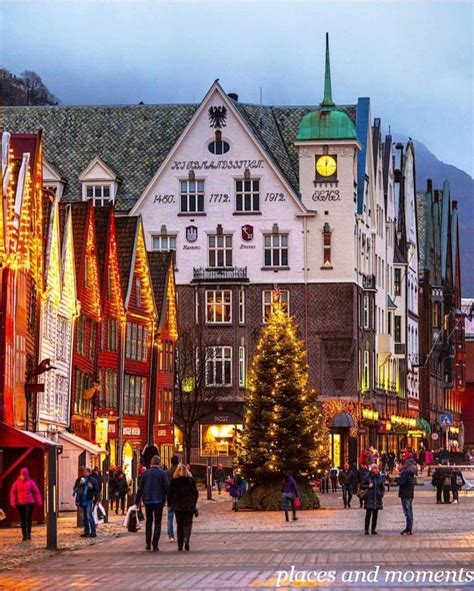 Christmas In Bergen Norway Noruega Lugares Maravillosos Lugares