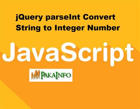 A number is a wrapper object that can perform many operations. jQuery parseInt Convert String to Integer Number » Pakainfo