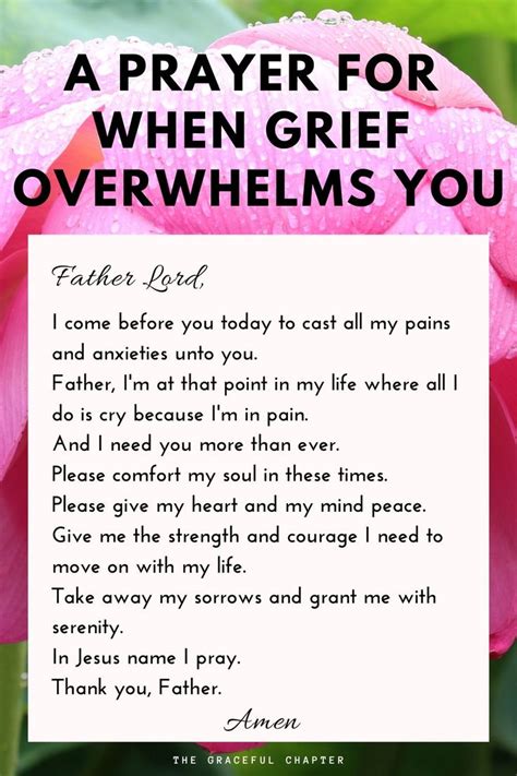 Prayer For When Grief Overwhelm You In 2021 Prayer For Grief Bible