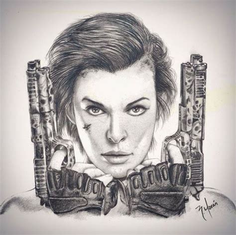 Resident Evil Alice Abernathy Milla Jovovich By Rodmoran On