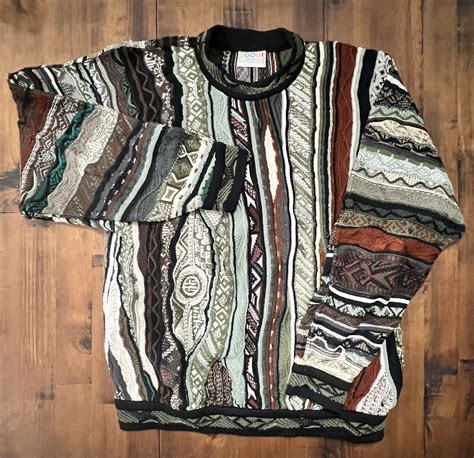 Rare Vtg 90s Coogi 100 Mercerized Cotton Knit L Autu Gem