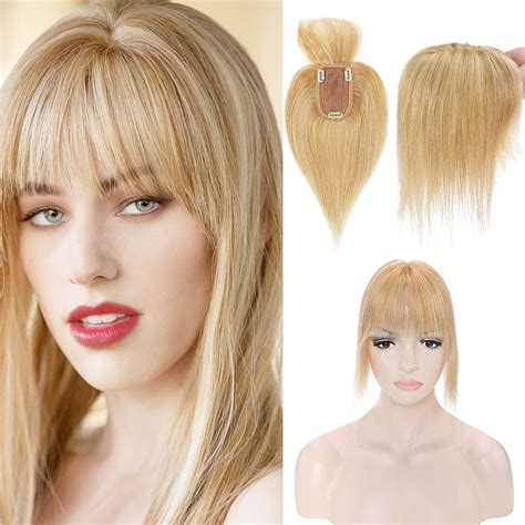 Buy Sego Hair Topper For Women 100 Remy Human Hair Toppers With Bangs Silk Base Clip In Topper