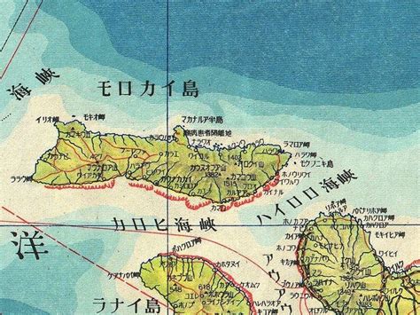 1943 japanese world war ii aeronautical map of hawaii etsy