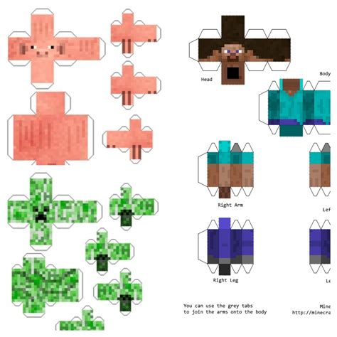 Minecraft Bastelbögen Zum Ausdrucken Kostenlos Printable Minecraft