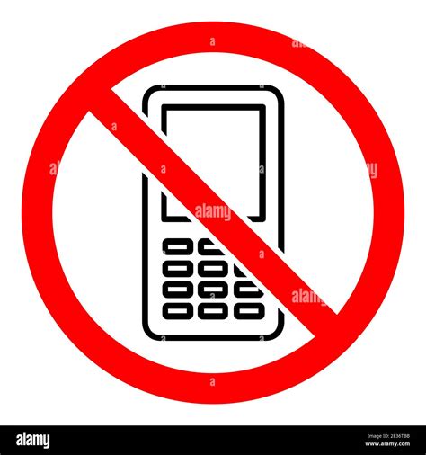 Stop Phone Sign No Phone No Phone Sign Isolated Forbidden Cell Phone Sign Vector