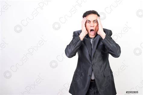 Scared Man In Suit Stock Photo 2002805 Crushpixel