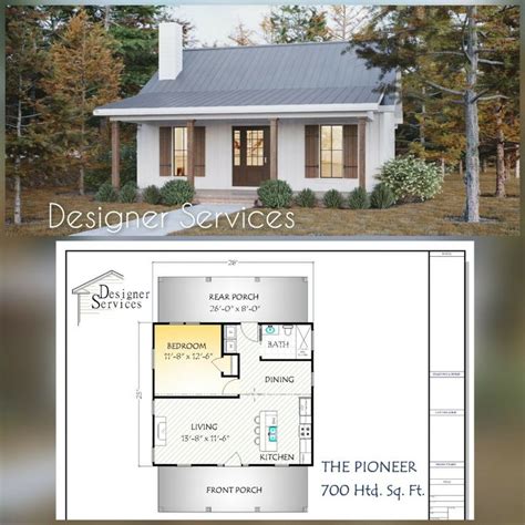 The Pioneer Home Building Plans 700 Square Feet Ebay In 2021