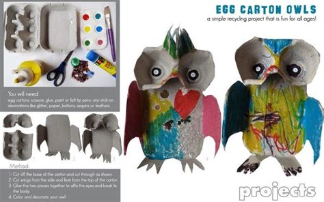 Egg Carton Owls With Images Crafts Egg Carton Art Egg Carton