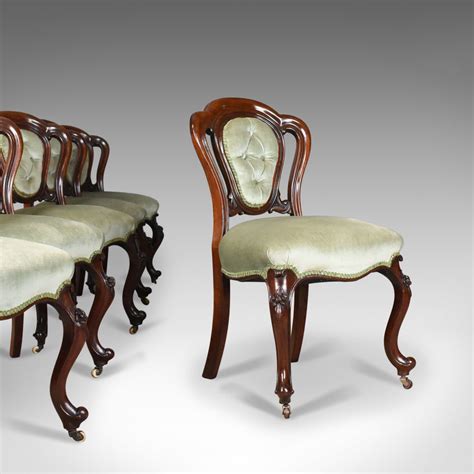 Antique Set Of Six Dining Chairs English Regency Mahogany Circa 18