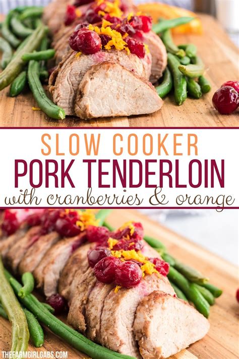 Christmas dessert is the easy part, but the main course and sides can be just as easy if you're prepared. Slow Cooker Pork Tenderloin With Cranberries & Orange is a ...