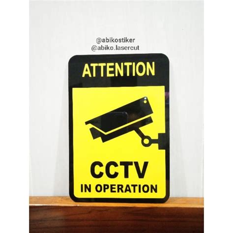 Jual Sign Board Acrylic Kamera Cctv Papan Tanda Akrilik Kamera Cctv