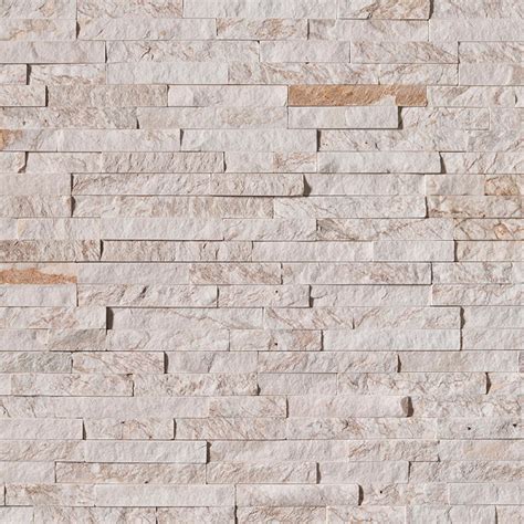 Rockmount Stacked Stone Royal White Splitface Panel 6x24 Tiles Direct