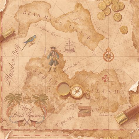 Pirate Treasure Map Wallpaper