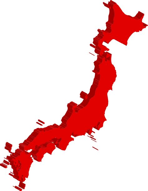 Big Image Simplified Map Of Japan Clipart Full Size Clipart