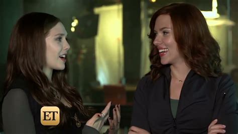 Elizabeth Olsen And Scarlett Johansson Interview Clip 2016 Youtube