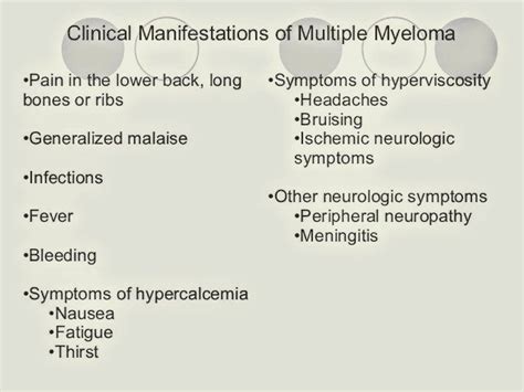 Sign And Symptoms Of Multiple Myeloma Pt Master Guide Pt Master Guide